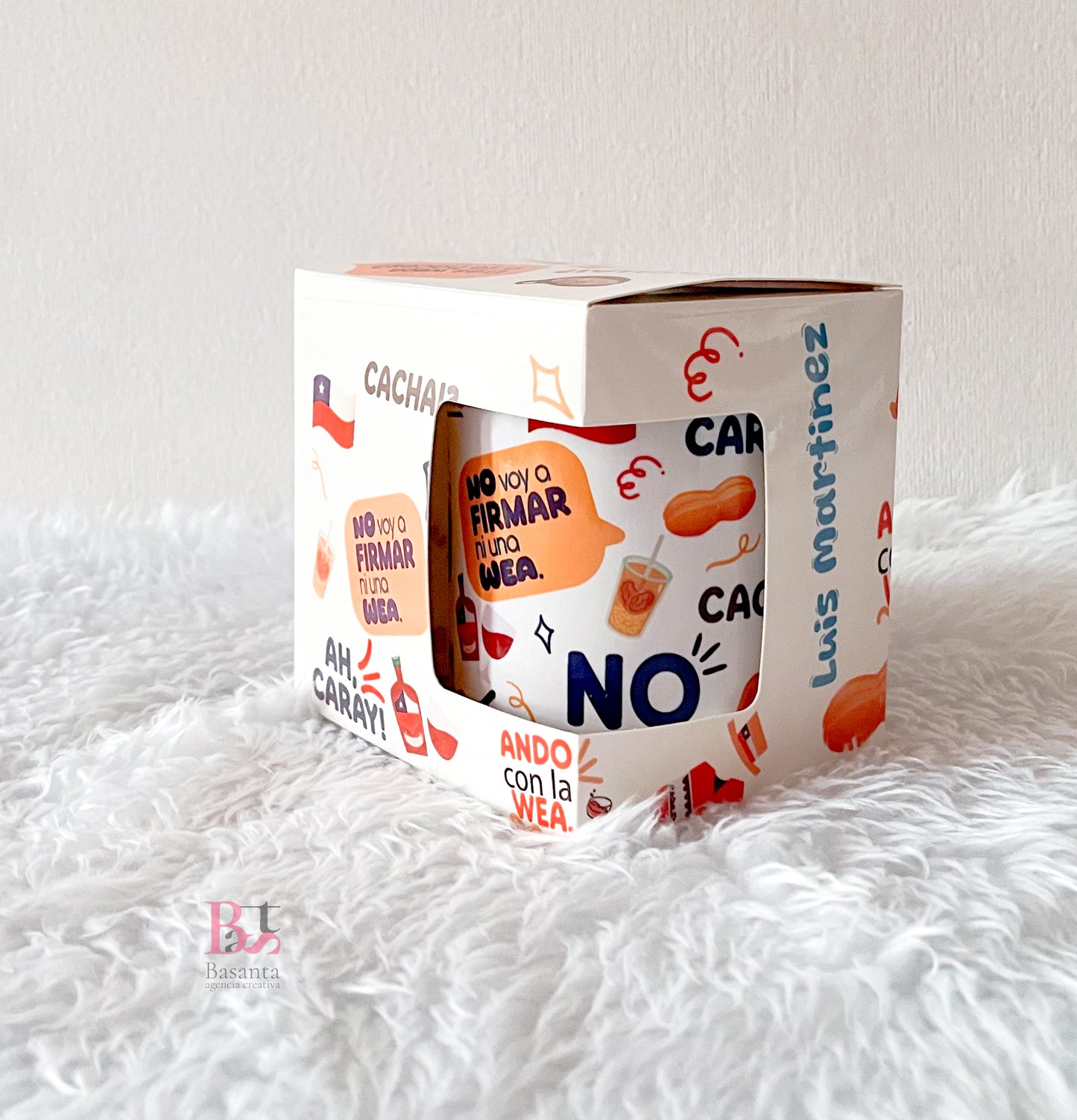 Taza frases papá+caja estampada + llavero
