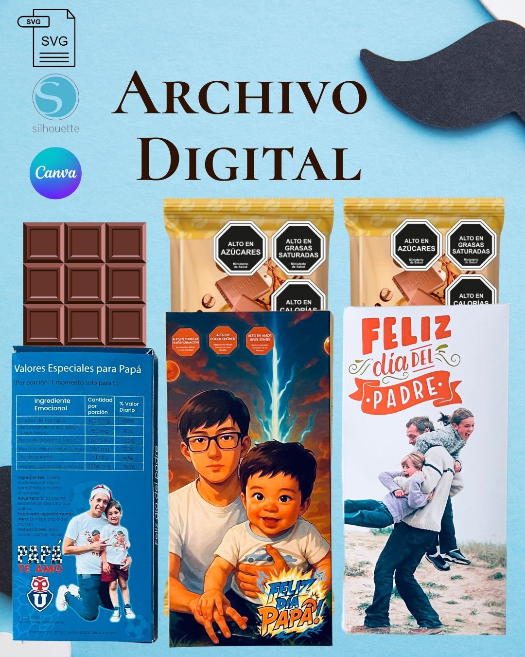 Archivo Digital Caja de Chocolate para Papá