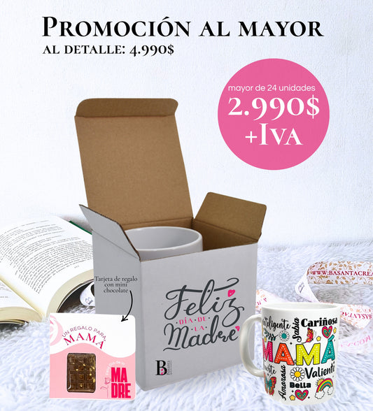 Taza día de la madre Valiente con caja